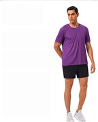 Custom 80GSM 100%polyester Lightweight Men's running shirts M001-1 print logo 42