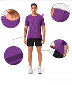 Custom 80GSM 100%polyester Lightweight Men's running shirts M001-1 print logo 39