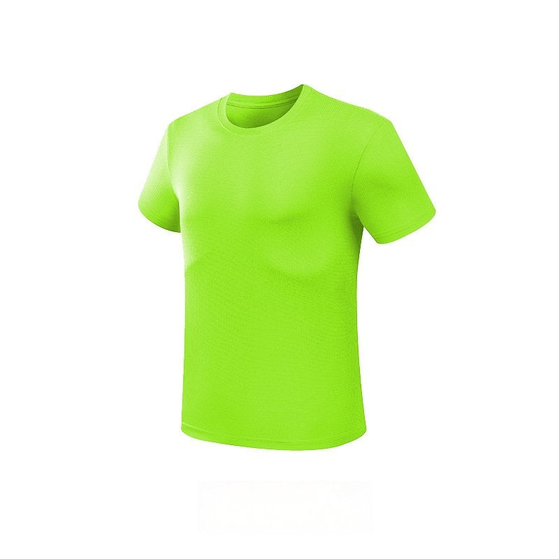 Custom 80GSM 100%polyester Lightweight Men's running shirts M001-1 print logo 8