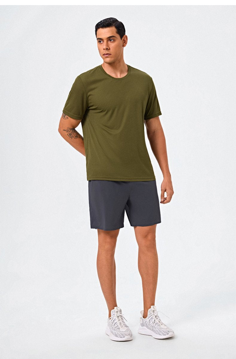 Custom 80GSM 100%polyester Lightweight Men's running shirts M001-1 print logo 32