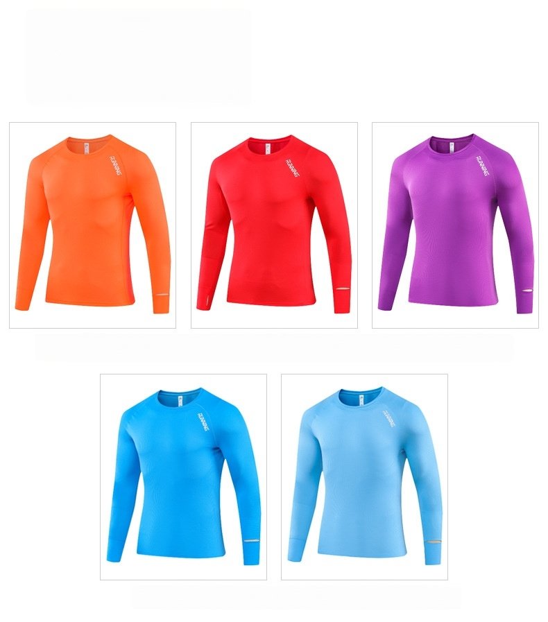 Custom 80GSM 100%polyester Lightweight Men's running shirts M002 print logo 21