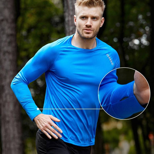 Custom 80GSM 100%polyester Lightweight Men's running shirts M002 print logo 1