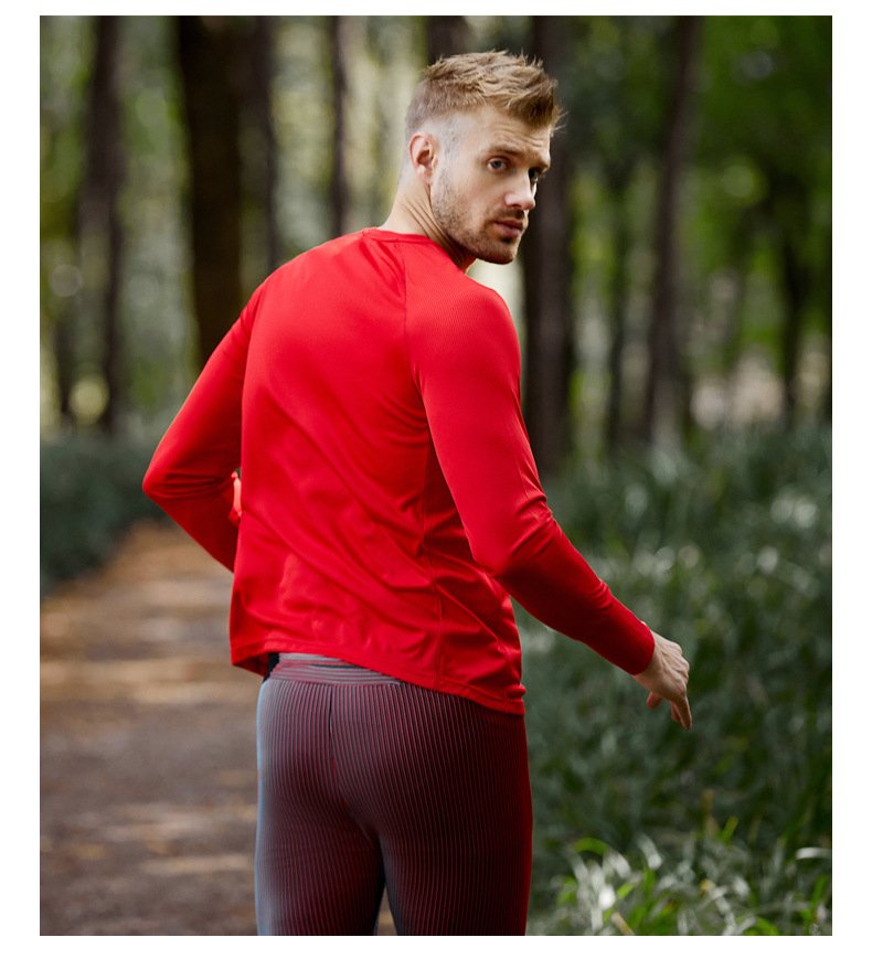 Custom 80GSM 100%polyester Lightweight Men's running shirts M002 print logo 17