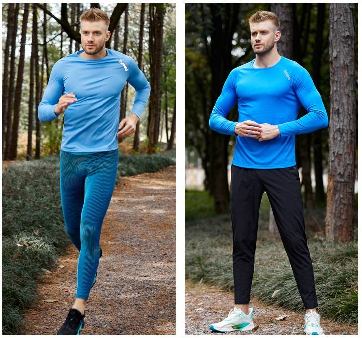 Custom 80GSM 100%polyester Lightweight Men's running shirts M002 print logo 18