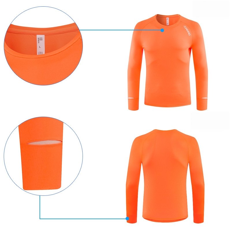 Custom 80GSM 100%polyester Lightweight Men's running shirts M002 print logo 11