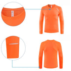 Custom 80GSM 100%polyester Lightweight Men's running shirts M002 print logo 11