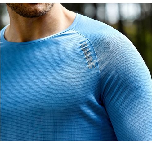 Custom 80GSM 100%polyester Lightweight Men's running shirts M002 print logo 19