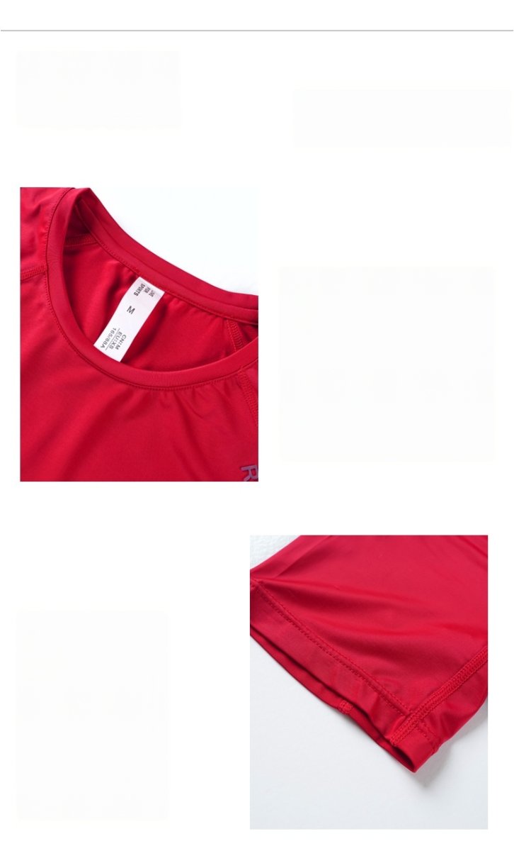 Custom 84%nylon 16%spandex Women's running shirts M010 print logo 14