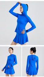 Custom 84%nylon 16%spandex Women's running shirts M011 print logo 12