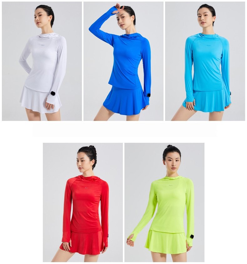 Custom 84%nylon 16%spandex Women's running shirts M011 print logo 17