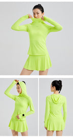 Custom 84%nylon 16%spandex Women's running shirts M011 print logo 10