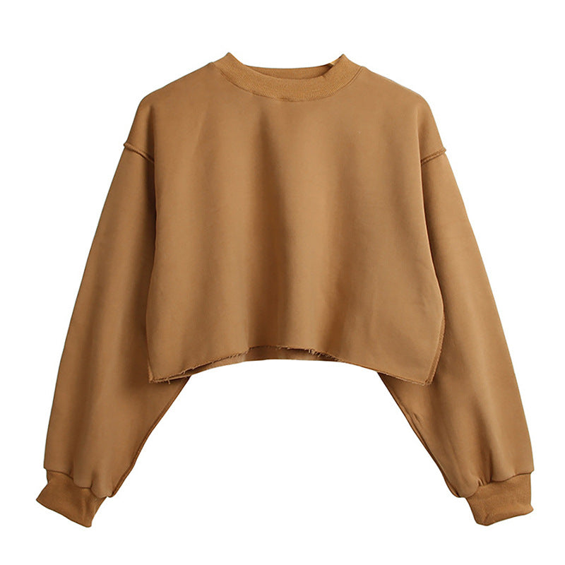 Womens Casual Cropped 88%polyester 12%cotton Sweatshirt M30375 print logo 25