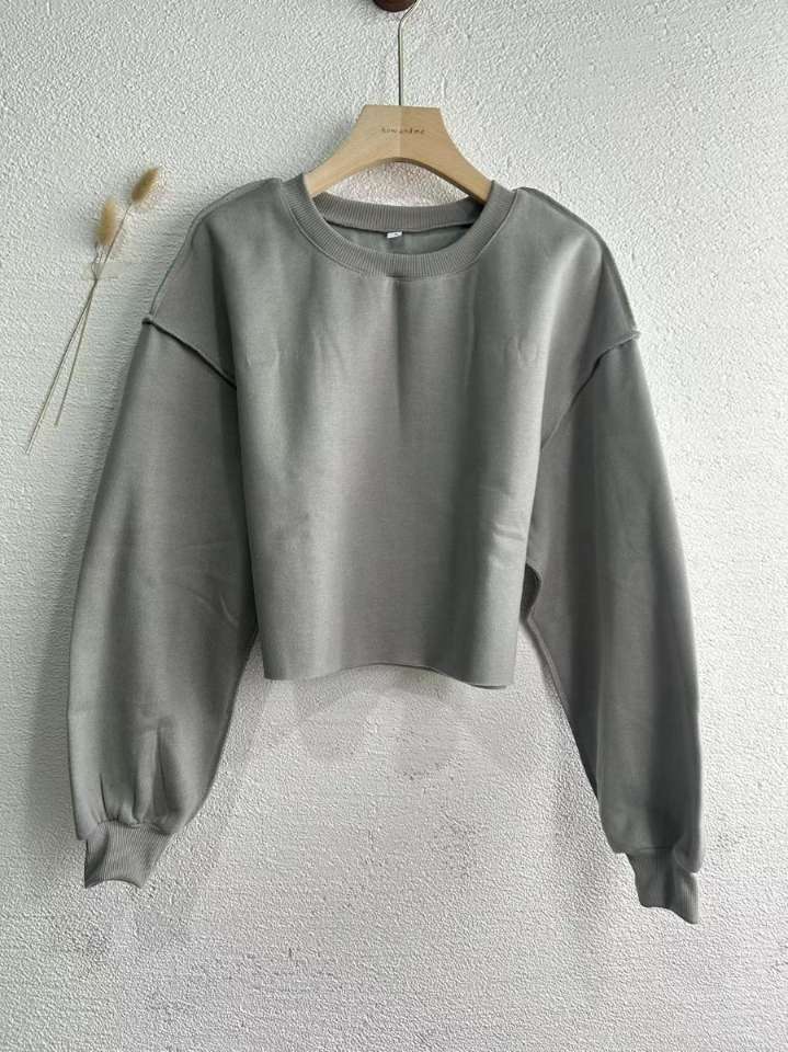 Womens Casual Cropped 88%polyester 12%cotton Sweatshirt M30375 print logo 38