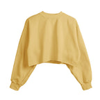 Womens Casual Cropped 88%polyester 12%cotton Sweatshirt M30375 print logo 19