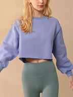 Womens Casual Cropped 88%polyester 12%cotton Sweatshirt M30375 print logo 35