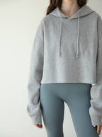 Womens Cropped Sportswear 12% cotton 88% polyester Hoodie M30635 print logo 29