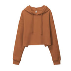 Womens Cropped Sportswear 12% cotton 88% polyester Hoodie M30635 print logo 21