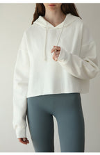 Womens Cropped Sportswear 12% cotton 88% polyester Hoodie M30635 print logo 49