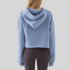 Womens Cropped Sportswear 12% cotton 88% polyester Hoodie M30635 print logo 2