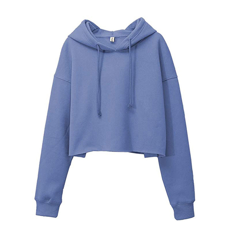 Womens Cropped Sportswear 12% cotton 88% polyester Hoodie M30635 print logo 22