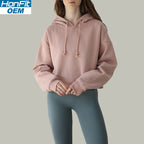 Womens Cropped Sportswear 12% cotton 88% polyester Hoodie M30635 print logo 10