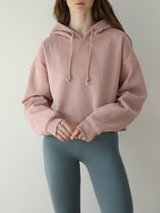 Womens Cropped Sportswear 12% cotton 88% polyester Hoodie M30635 print logo 27