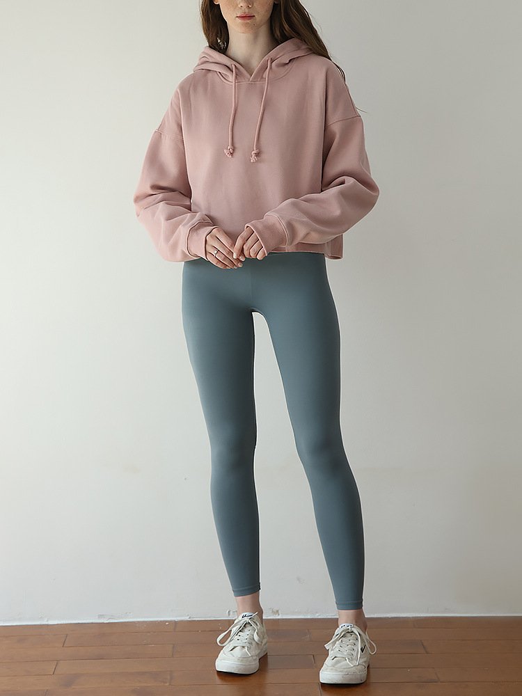 Womens Cropped Sportswear 12% cotton 88% polyester Hoodie M30635 print logo 44