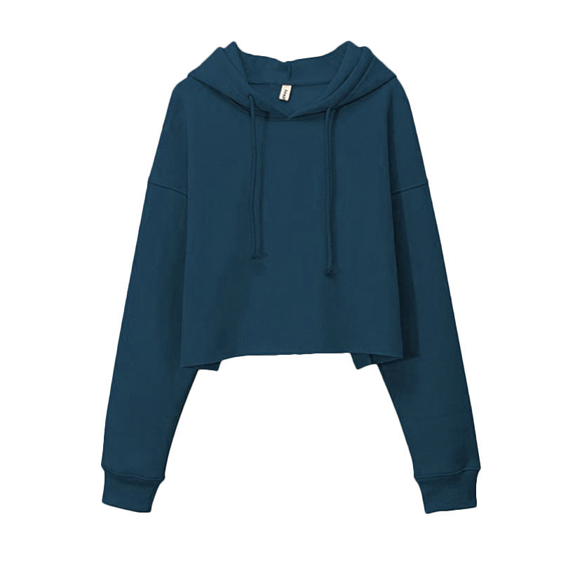 Womens Cropped Sportswear 12% cotton 88% polyester Hoodie M30635 print logo 24