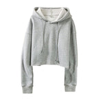 Womens Cropped Sportswear 12% cotton 88% polyester Hoodie M30635 print logo 20