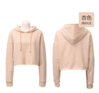 Womens Cropped Sportswear 12% cotton 88% polyester Hoodie M30635 print logo 56
