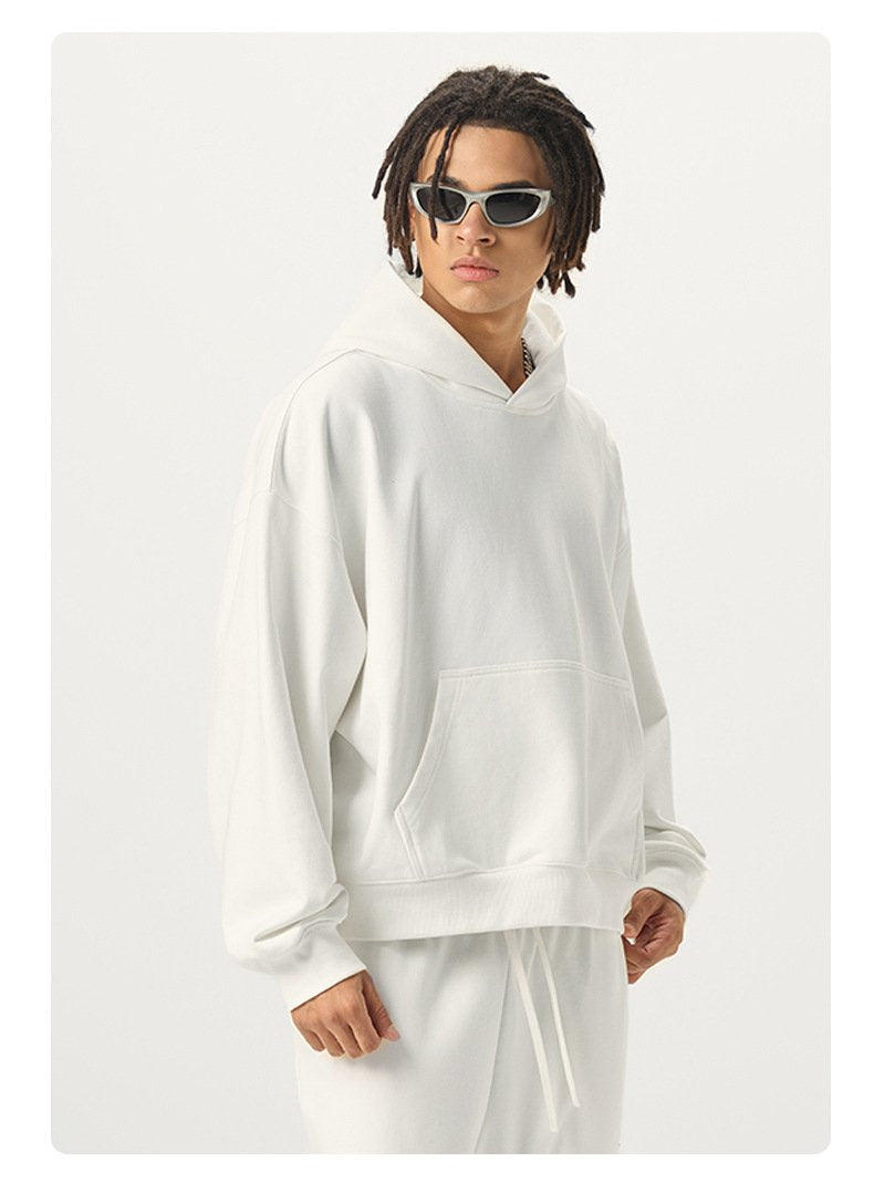 Mens Casual 56.44%Cotton 43.56%polyester Hoodie Sweatpants Set M8311-DK015 - HOODIES print logo 18