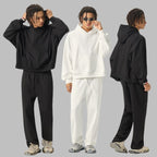 Mens Casual 56.44%Cotton 43.56%polyester Hoodie Sweatpants Set M8311-DK015 - HOODIES print logo 6