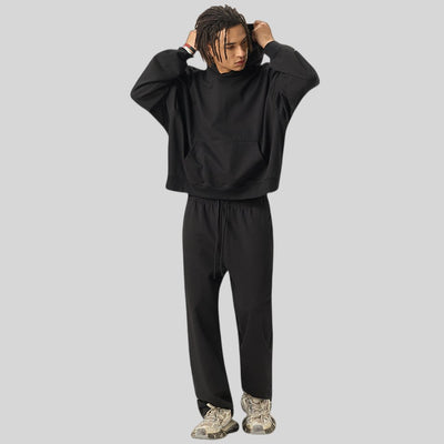 Mens Casual 56.44%Cotton 43.56%polyester Hoodie Sweatpants Set M8311-DK015 Set