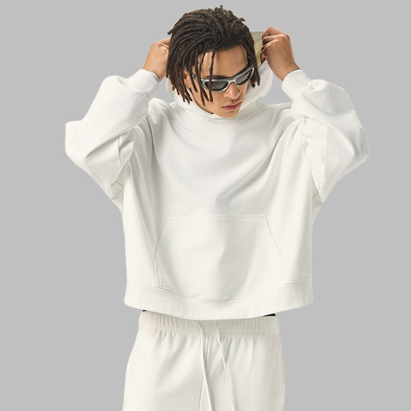 Mens Casual 56.44%Cotton 43.56%polyester Hoodie Sweatpants Set M8311-DK015 - HOODIES print logo 15