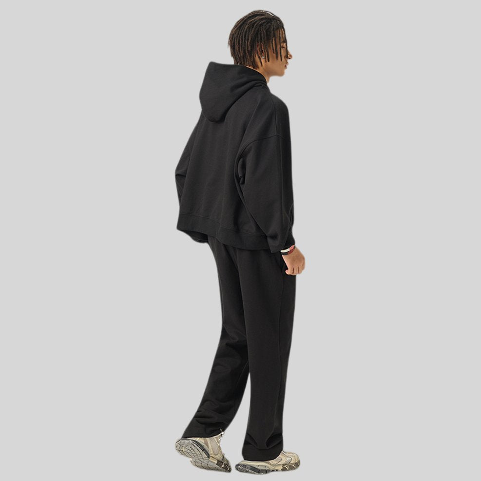 Mens Casual 56.44%Cotton 43.56%polyester Hoodie Sweatpants Set M8311-DK015 - HOODIES print logo 3