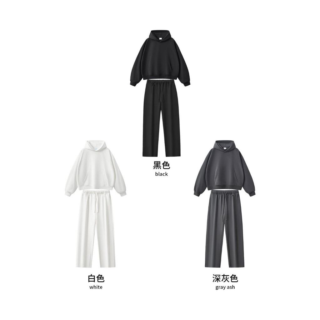 Mens Casual 56.44%Cotton 43.56%polyester Hoodie Sweatpants Set M8311-DK015 Set print logo 11