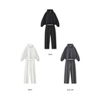 Mens Casual 56.44%Cotton 43.56%polyester Hoodie Sweatpants Set M8311-DK015