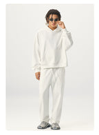Mens Casual 56.44%Cotton 43.56%polyester Hoodie Sweatpants Set M8311-DK015