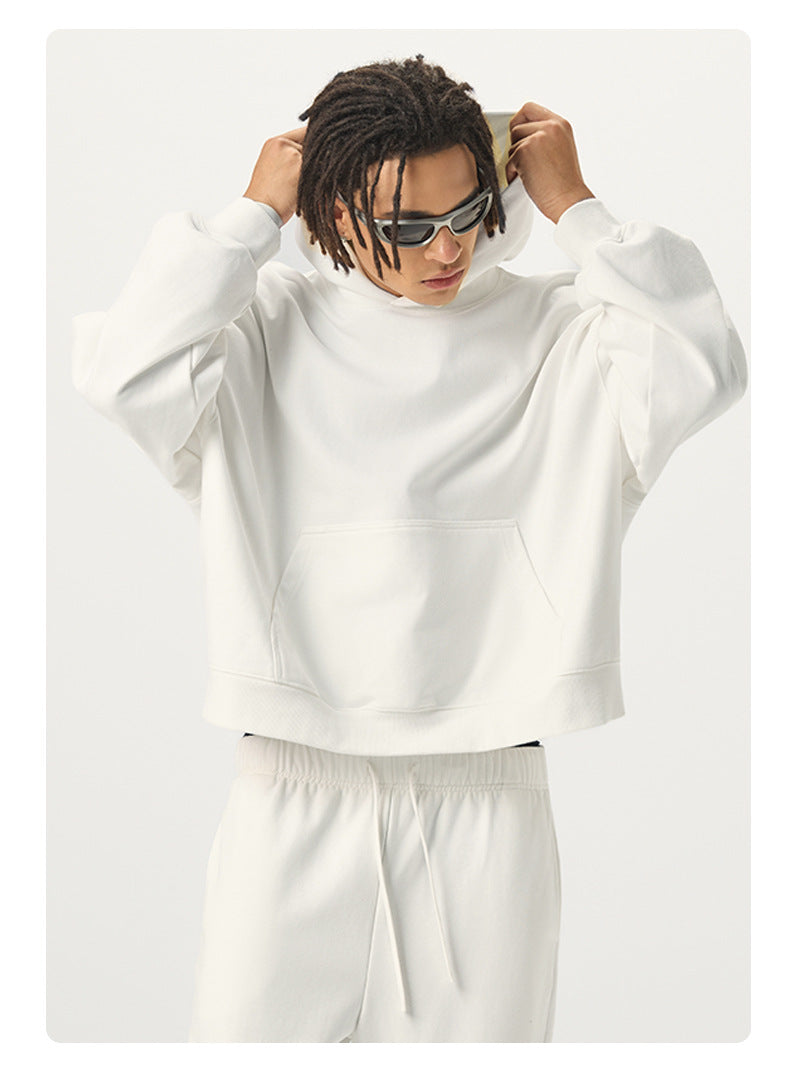 Mens Casual 56.44%Cotton 43.56%polyester Hoodie Sweatpants Set M8311-DK015