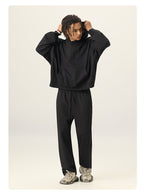 Mens Casual 56.44%Cotton 43.56%polyester Hoodie Sweatpants Set M8311-DK015