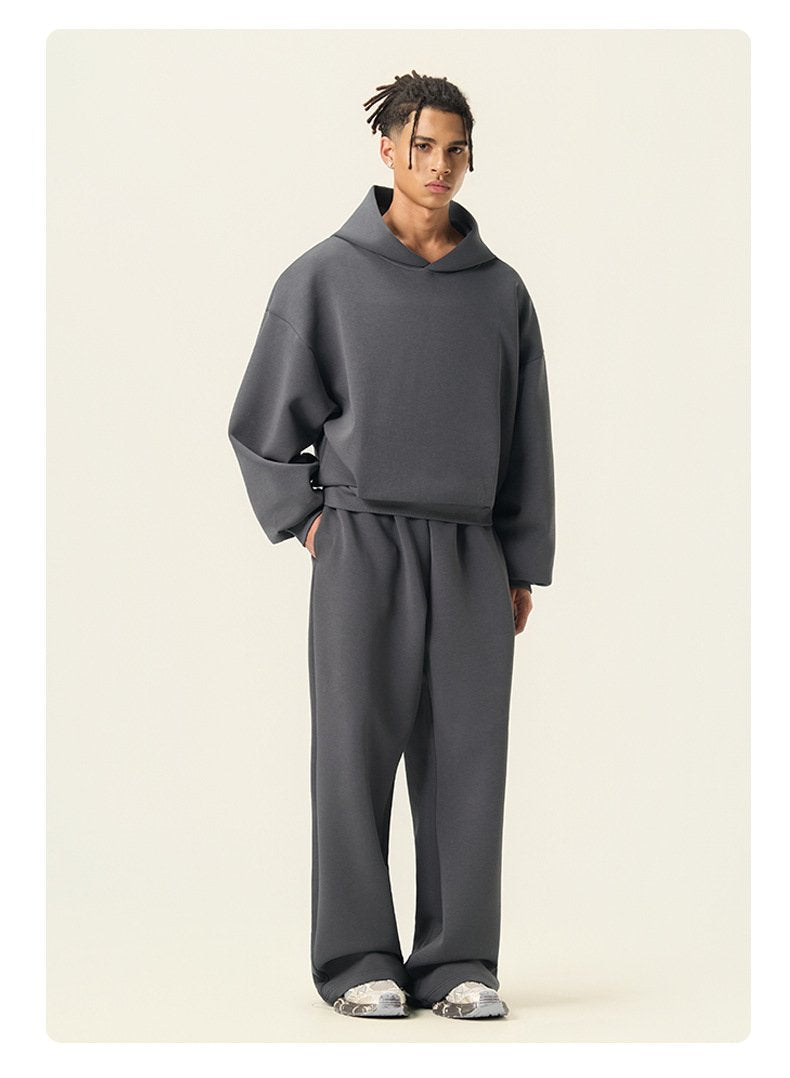 Mens Boxy Fit 50%cotton 50%polyester hoodie Sweatpants Set M8317-K7317 Set print logo 21