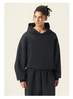 Mens Boxy Fit 50%cotton 50%polyester hoodie Sweatpants Set M8317-K7317 - hoodie print logo 20