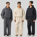 Mens Boxy Fit 50%cotton 50%polyester hoodie Sweatpants Set M8317-K7317 - sweatpant print logo 6