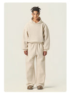 Mens Boxy Fit 50%cotton 50%polyester hoodie Sweatpants Set M8317-K7317 Set print logo 15