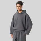 Mens Boxy Fit 50%cotton 50%polyester hoodie Sweatpants Set M8317-K7317 - hoodie print logo 1