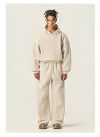 Mens Boxy Fit 50%cotton 50%polyester hoodie Sweatpants Set M8317-K7317