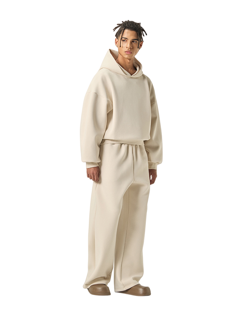 Mens Boxy Fit 50%cotton 50%polyester hoodie Sweatpants Set M8317-K7317