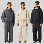 Mens Boxy Fit 50%cotton 50%polyester hoodie Sweatpants Set M8317-K7317