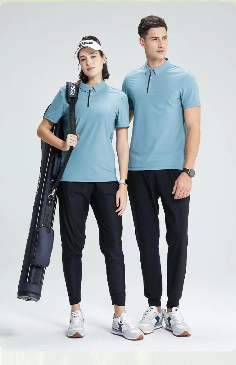 Mens Golf Workout 80% polyester 20% spandex Polo Shirt MB-411A001 print logo 15