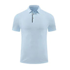 Mens Golf Workout 80% polyester 20% spandex Polo Shirt MB-411A001 print logo 23